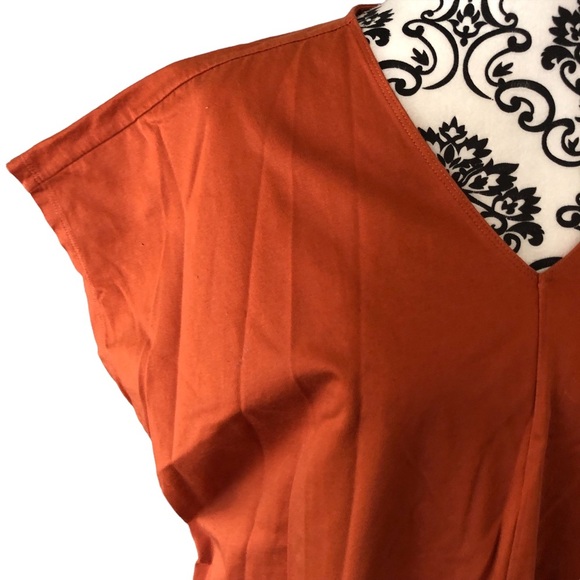 UNIQLO Orange Cotton Oversized Dress - Picture 4 of 11